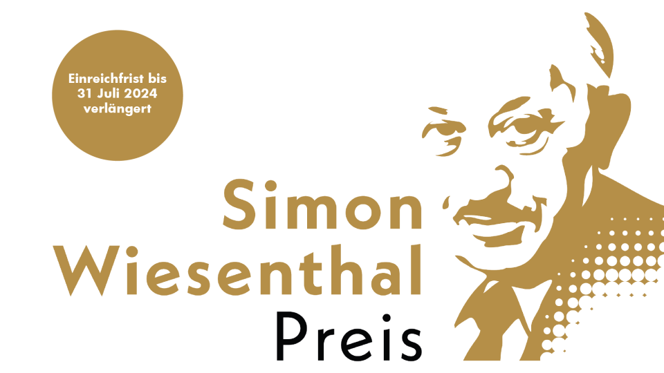 Einreichungfrist für Simon-Wiesenthal-Preis 2024 verlängert